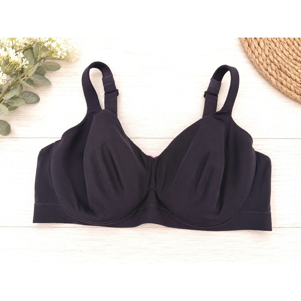 Cacique Full Coverage Bra Womens 40dd Purple Unlined Full Coverage Underwire